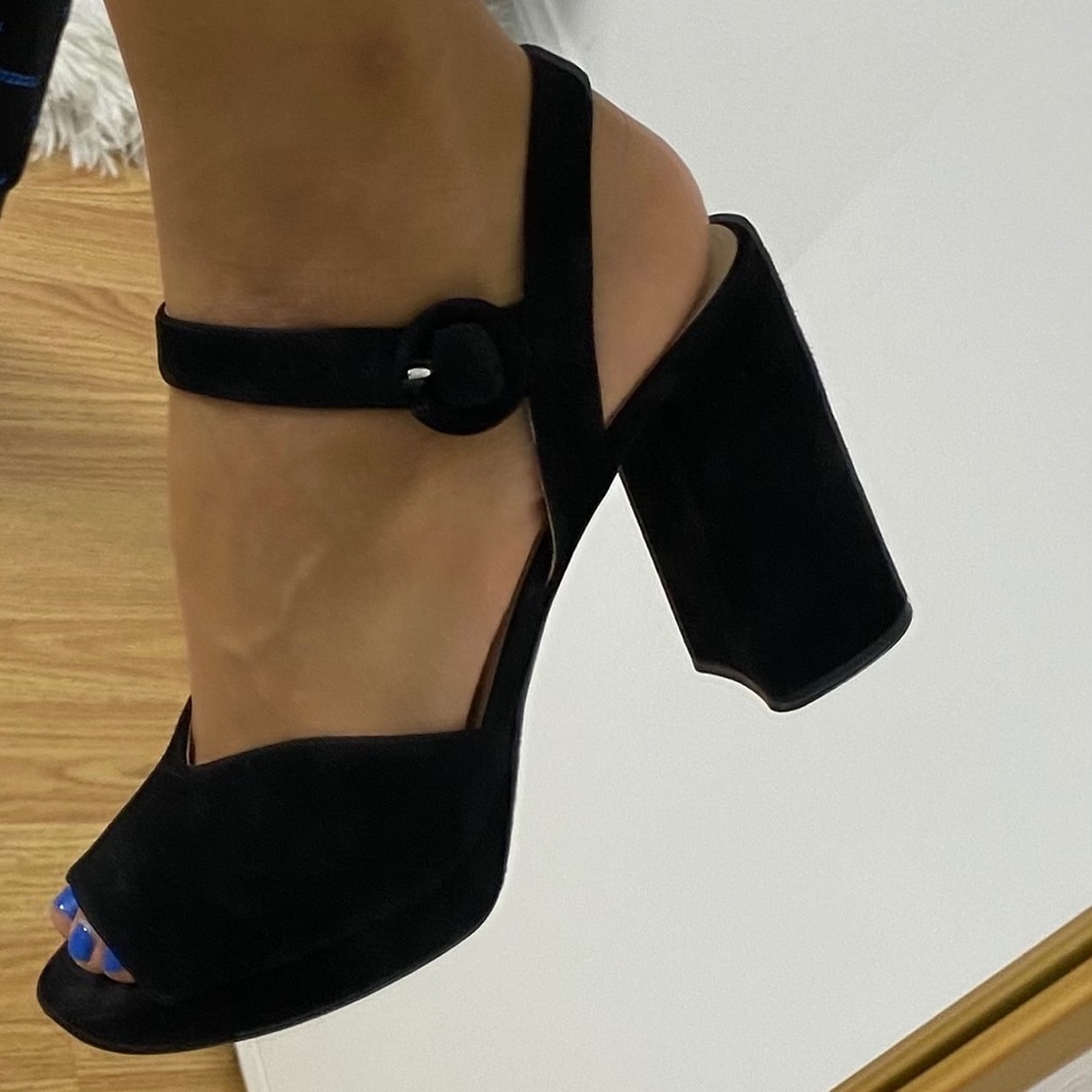 PRADA Prada Block Heel Open Toe Sandals Size 38.5
